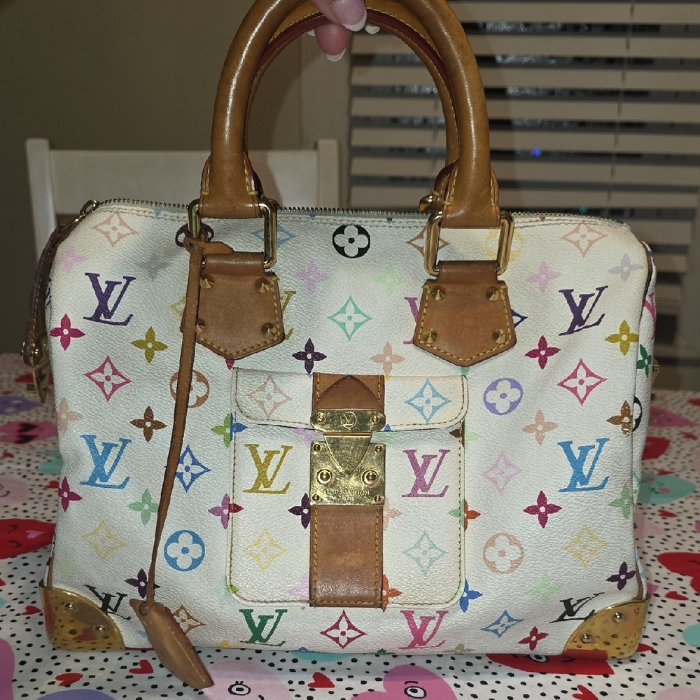 Louis Vuitton White Murakami Multicolor Speedy - Picture 3 of 16